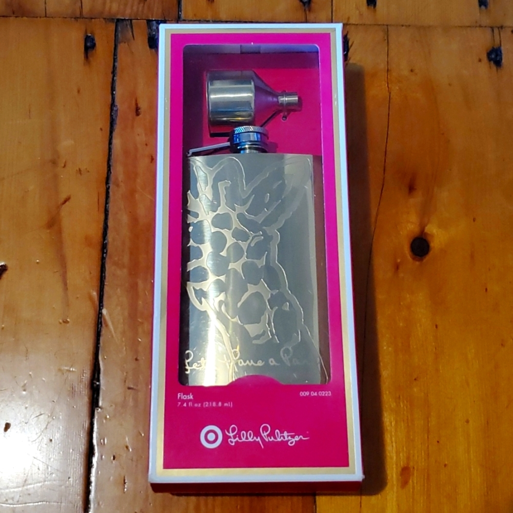 Lilly for Target Gold Giraffe Flask